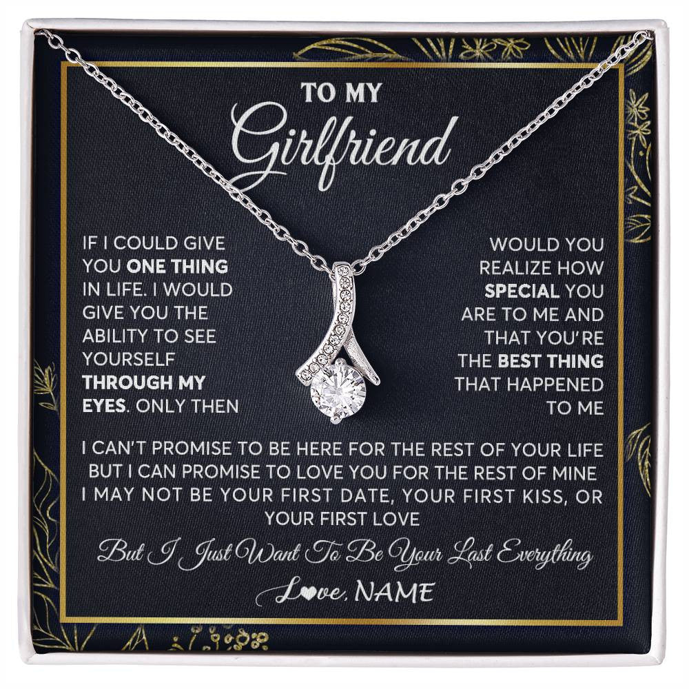 Personalized To My Girlfriend Necklace From Boyfriend You Are The Best Thing Girlfriend Birthday Anniversary Valentines Customized Gift Box Message Card