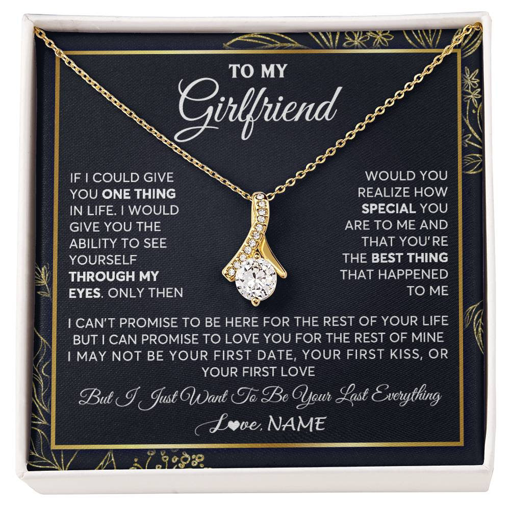 Personalized To My Girlfriend Necklace From Boyfriend You Are The Best Thing Girlfriend Birthday Anniversary Valentines Customized Gift Box Message Card