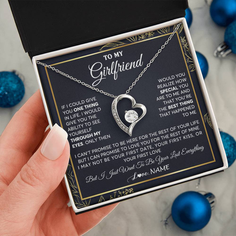Personalized To My Girlfriend Necklace From Boyfriend You Are The Best Thing Girlfriend Birthday Anniversary Valentines Customized Gift Box Message Card