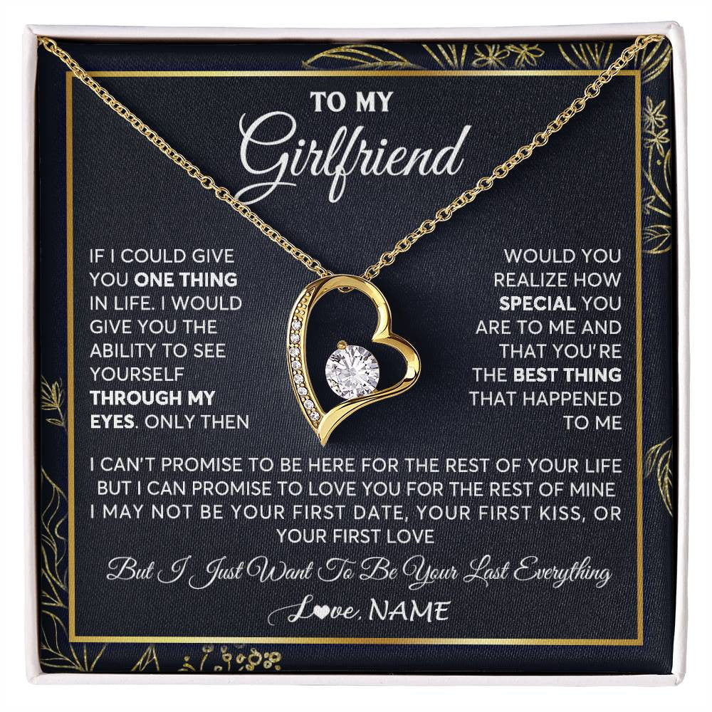 Personalized To My Girlfriend Necklace From Boyfriend You Are The Best Thing Girlfriend Birthday Anniversary Valentines Customized Gift Box Message Card