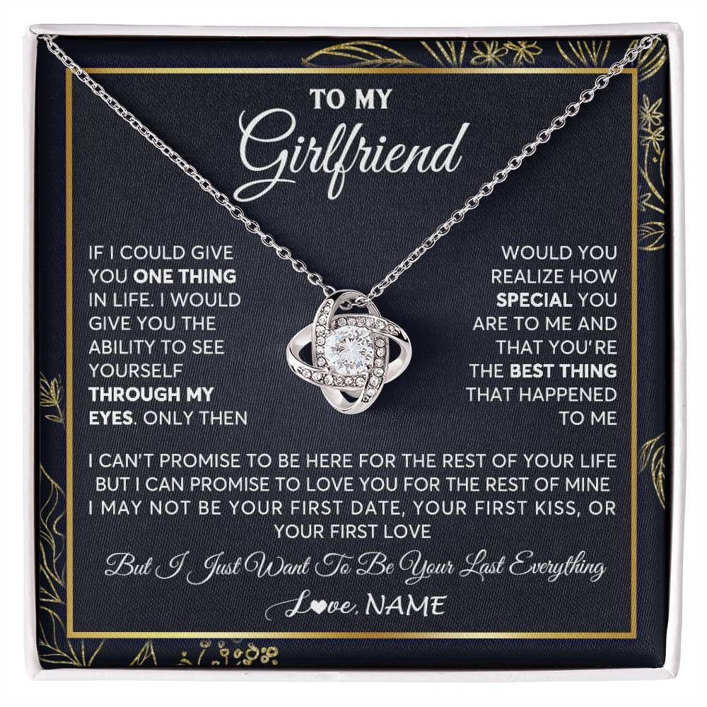 Personalized To My Girlfriend Necklace From Boyfriend You Are The Best Thing Girlfriend Birthday Anniversary Valentines Customized Gift Box Message Card