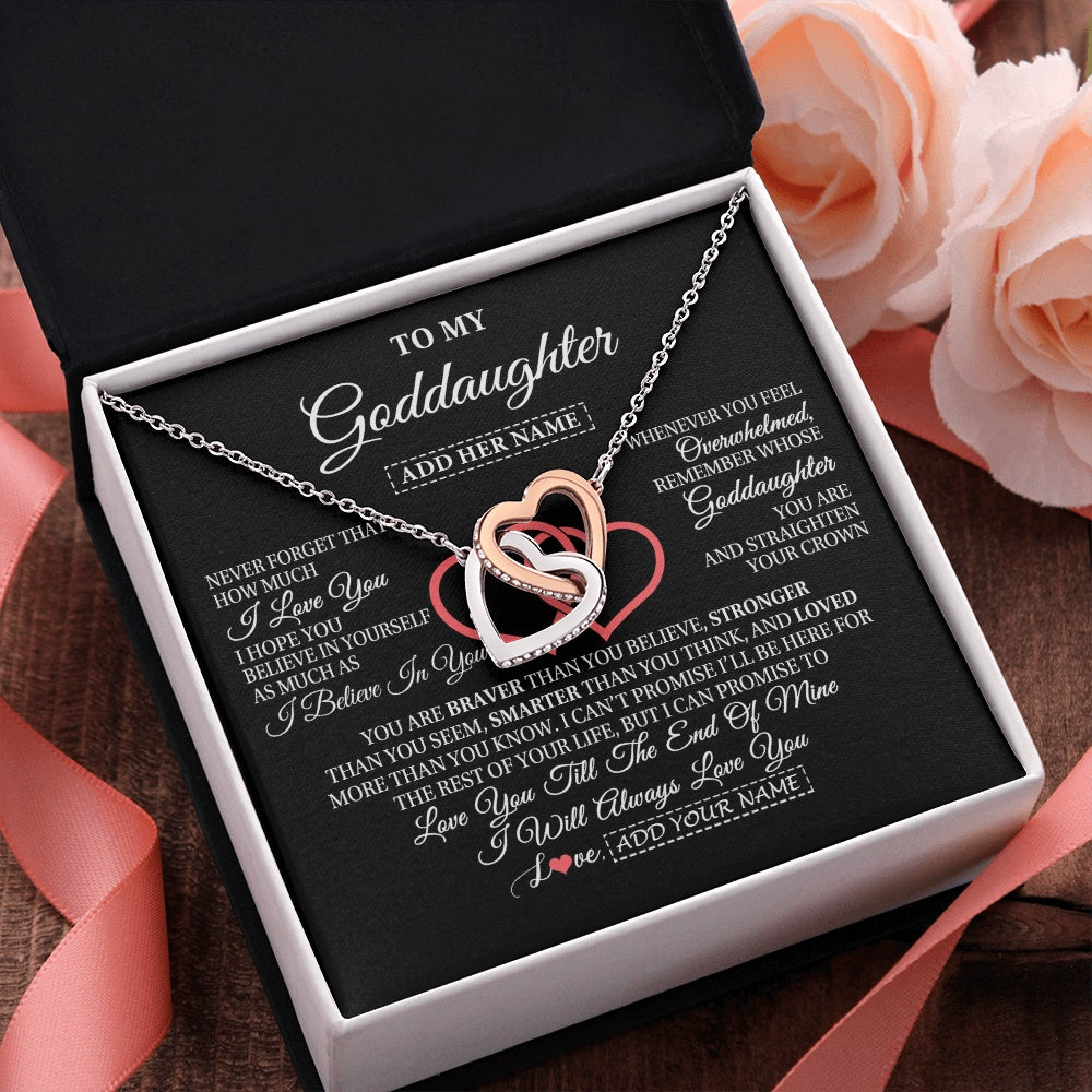 Personalized To My Goddaughter Birthday Gifts From Godmother Uncle Always Love You Goddaughter Gifts Necklace Jewelry Christmas Custom Gift Box Message Card