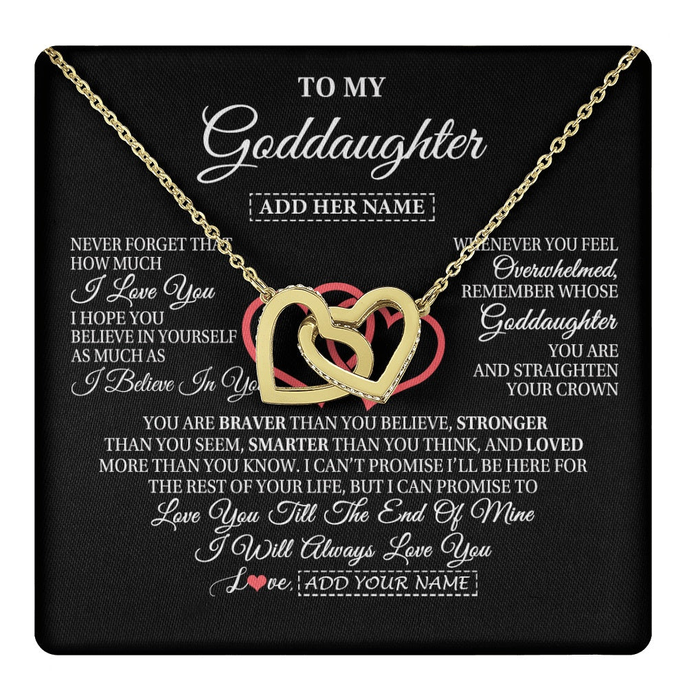 Personalized To My Goddaughter Birthday Gifts From Godmother Uncle Always Love You Goddaughter Gifts Necklace Jewelry Christmas Custom Gift Box Message Card