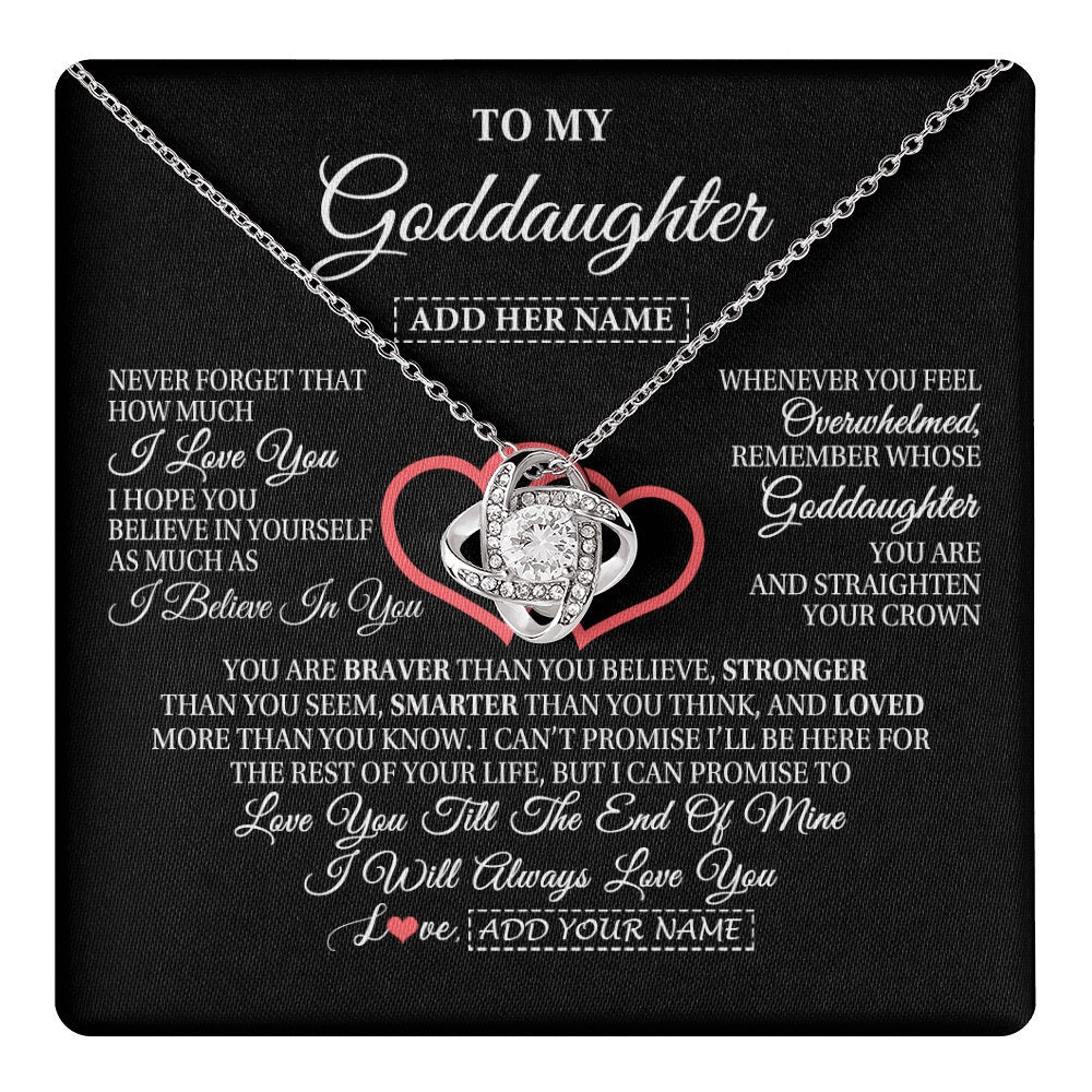 Personalized To My Goddaughter Birthday Gifts From Godmother Uncle Always Love You Goddaughter Gifts Necklace Jewelry Christmas Custom Gift Box Message Card