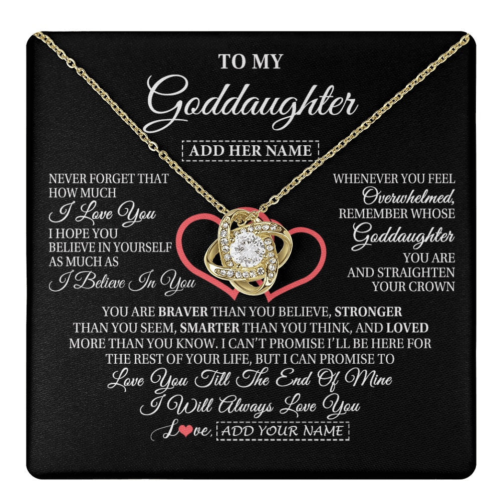 Personalized To My Goddaughter Birthday Gifts From Godmother Uncle Always Love You Goddaughter Gifts Necklace Jewelry Christmas Custom Gift Box Message Card