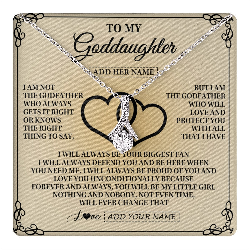 Personalized To My Goddaughter Gifts From Godfather Goddaughter Birthday Gifts Jewelry For Women Goddaughter Pendant Necklace Christmas Gift Box Message Card
