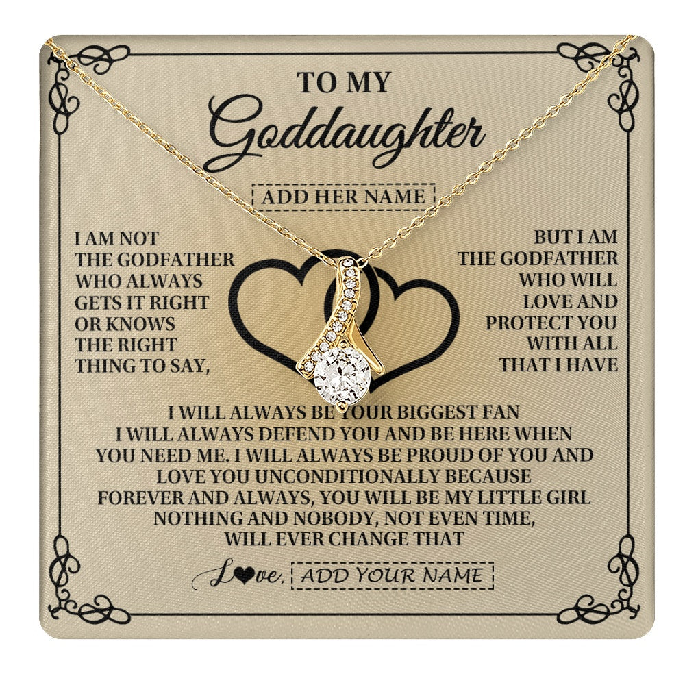 Personalized To My Goddaughter Gifts From Godfather Goddaughter Birthday Gifts Jewelry For Women Goddaughter Pendant Necklace Christmas Gift Box Message Card