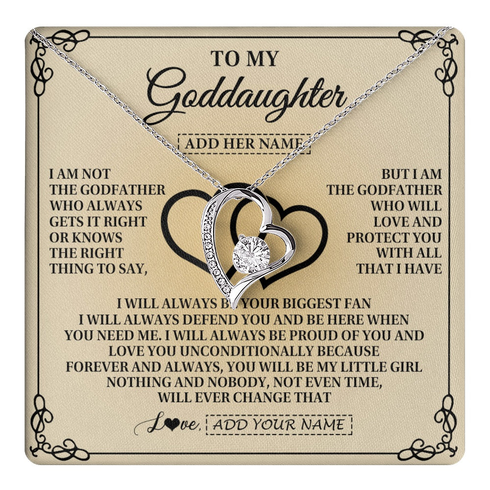 Personalized To My Goddaughter Gifts From Godfather Goddaughter Birthday Gifts Jewelry For Women Goddaughter Pendant Necklace Christmas Gift Box Message Card