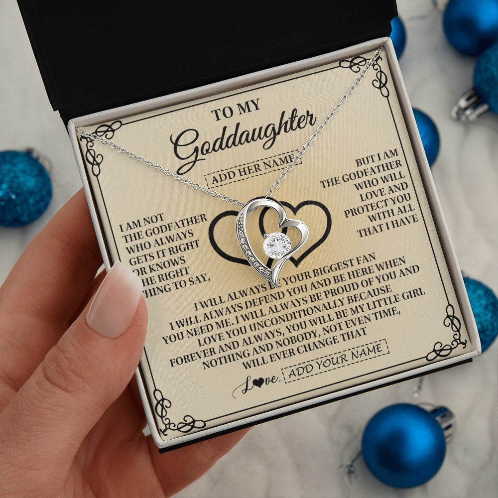 Personalized To My Goddaughter Gifts From Godfather Goddaughter Birthday Gifts Jewelry For Women Goddaughter Pendant Necklace Christmas Gift Box Message Card