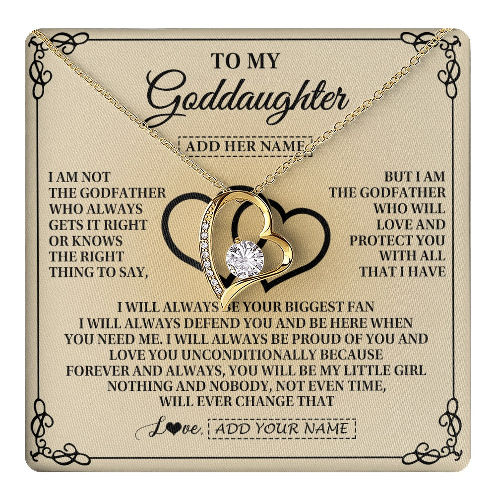 Personalized To My Goddaughter Gifts From Godfather Goddaughter Birthday Gifts Jewelry For Women Goddaughter Pendant Necklace Christmas Gift Box Message Card