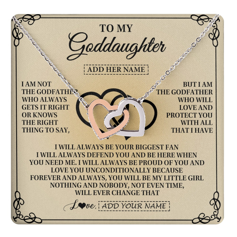 Personalized To My Goddaughter Gifts From Godfather Goddaughter Birthday Gifts Jewelry For Women Goddaughter Pendant Necklace Christmas Gift Box Message Card