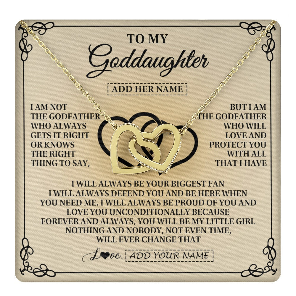 Personalized To My Goddaughter Gifts From Godfather Goddaughter Birthday Gifts Jewelry For Women Goddaughter Pendant Necklace Christmas Gift Box Message Card