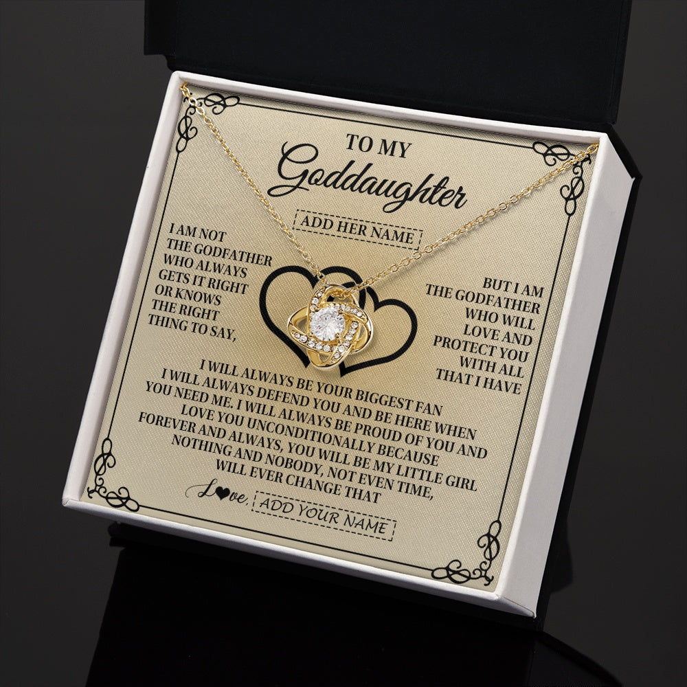 Personalized To My Goddaughter Gifts From Godfather Goddaughter Birthday Gifts Jewelry For Women Goddaughter Pendant Necklace Christmas Gift Box Message Card