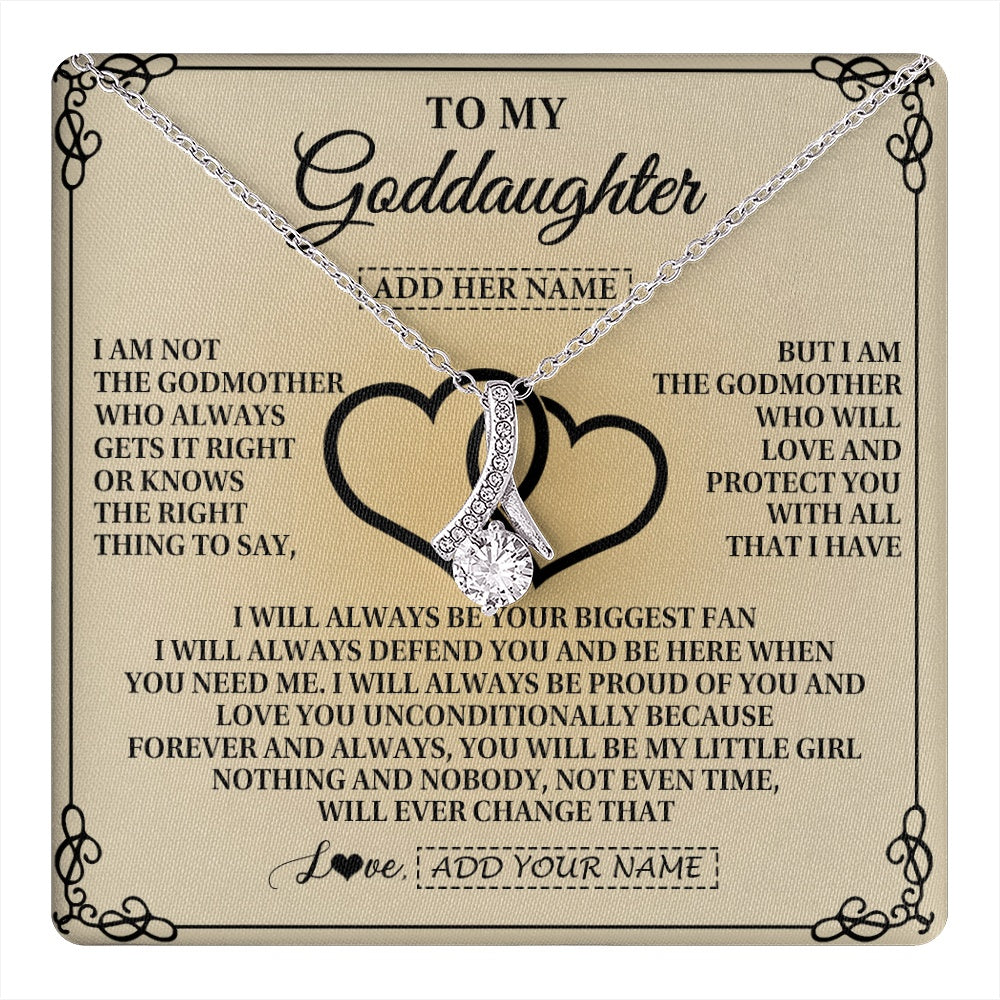Personalized To My Goddaughter Gifts From Godmother Goddaughter Birthday Gifts Jewelry For Women Goddaughter Pendant Necklace Christmas Gift Box Message Card