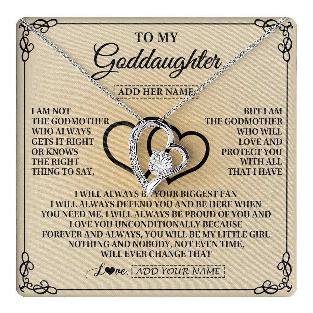 Personalized To My Goddaughter Gifts From Godmother Goddaughter Birthday Gifts Jewelry For Women Goddaughter Pendant Necklace Christmas Gift Box Message Card