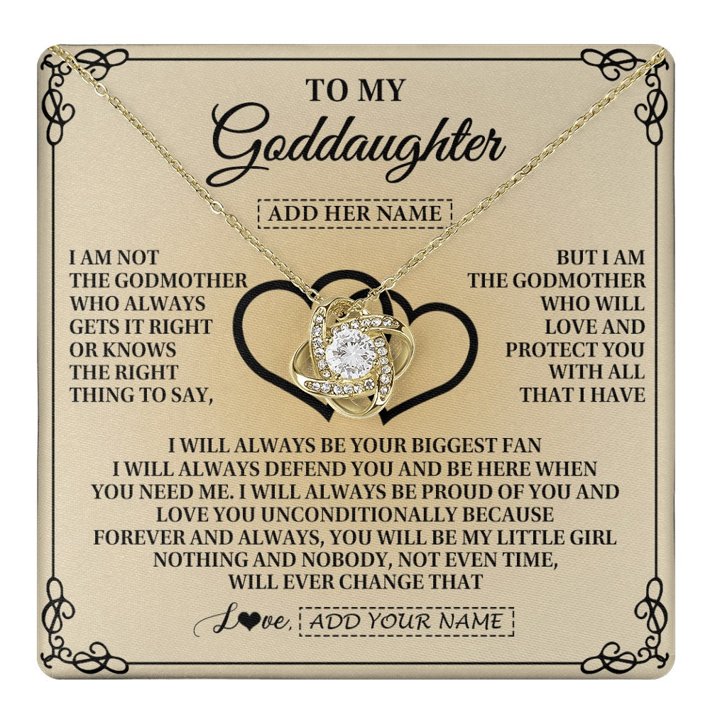Personalized To My Goddaughter Gifts From Godmother Goddaughter Birthday Gifts Jewelry For Women Goddaughter Pendant Necklace Christmas Gift Box Message Card
