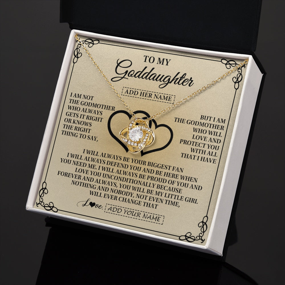 Personalized To My Goddaughter Gifts From Godmother Goddaughter Birthday Gifts Jewelry For Women Goddaughter Pendant Necklace Christmas Gift Box Message Card
