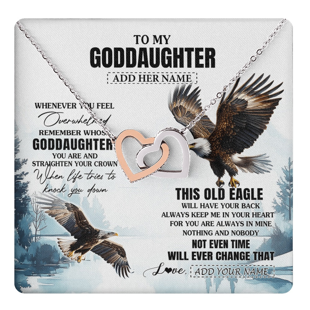 Personalized To My Goddaughter Gifts Necklace From Godmother Whenever Eagle Unique Birthday Gifts For Goddaughter Christmas Jewelry Gift Box Message Card