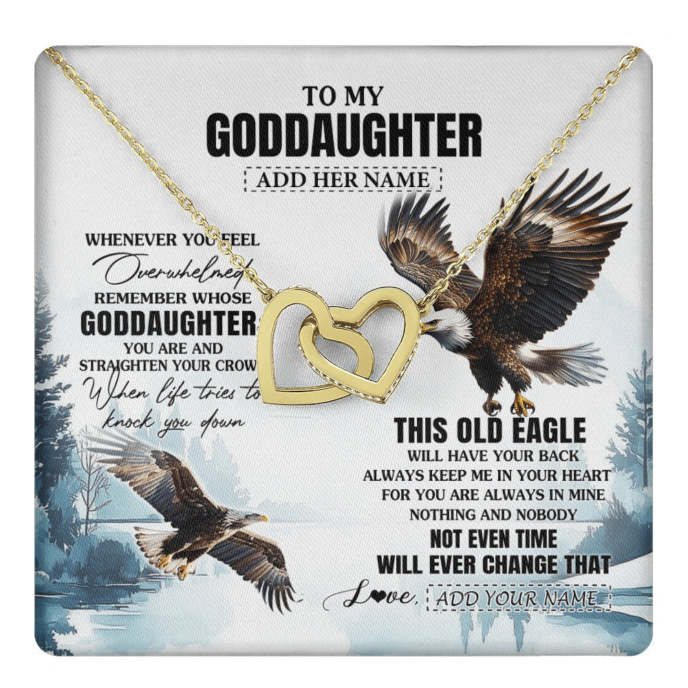 Personalized To My Goddaughter Gifts Necklace From Godmother Whenever Eagle Unique Birthday Gifts For Goddaughter Christmas Jewelry Gift Box Message Card