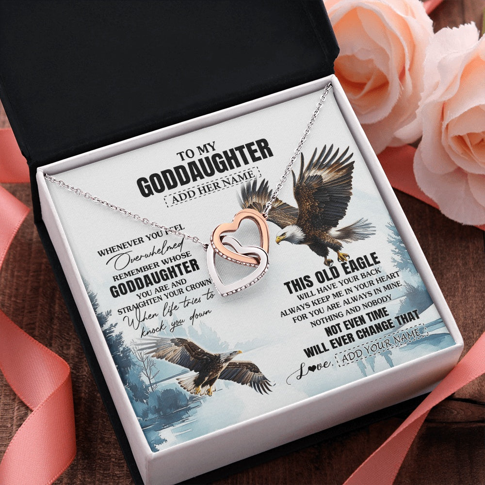 Personalized To My Goddaughter Gifts Necklace From Godmother Whenever Eagle Unique Birthday Gifts For Goddaughter Christmas Jewelry Gift Box Message Card