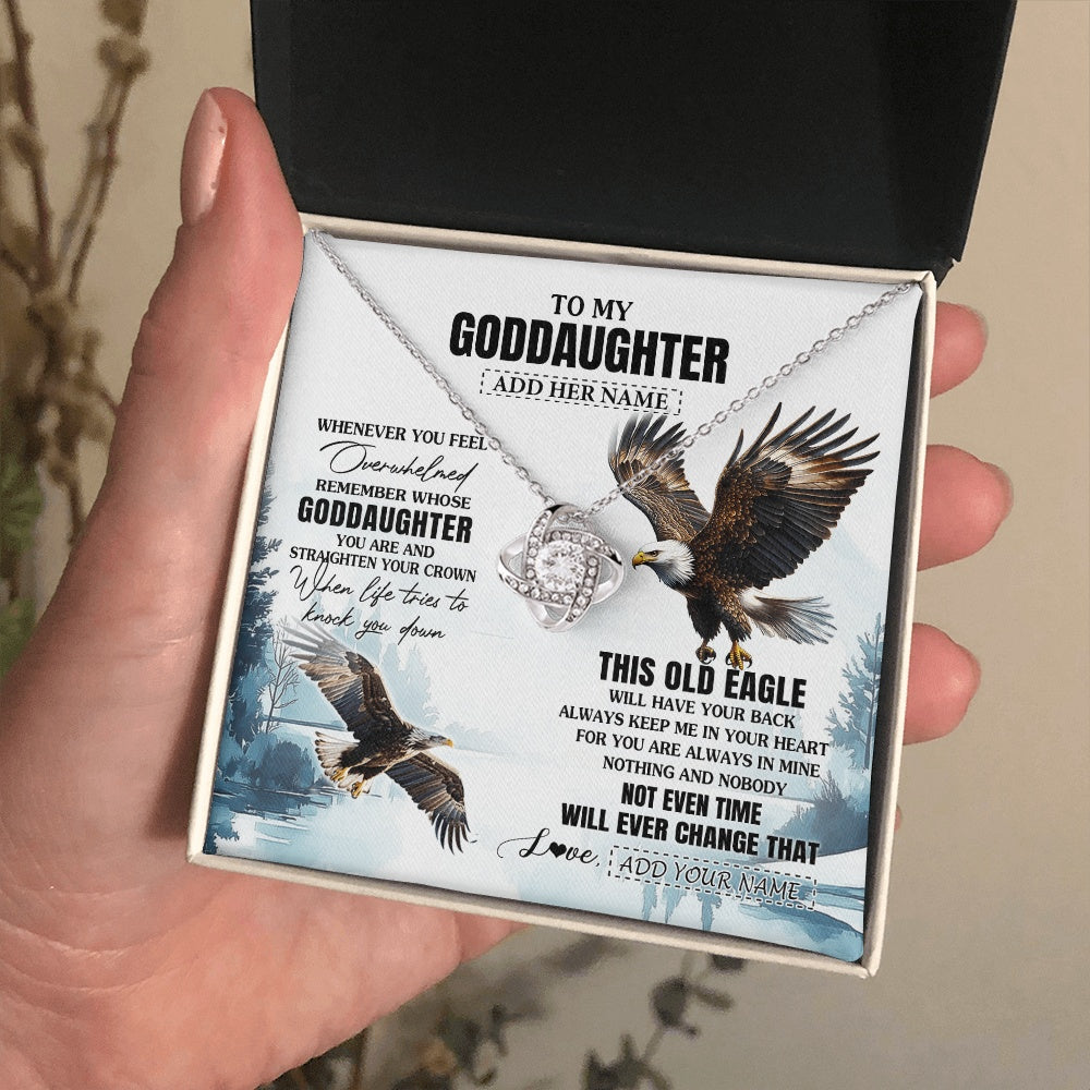 Personalized To My Goddaughter Gifts Necklace From Godmother Whenever Eagle Unique Birthday Gifts For Goddaughter Christmas Jewelry Gift Box Message Card
