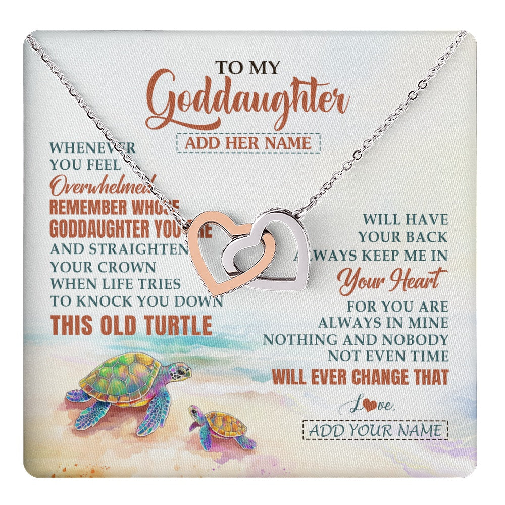 Personalized To My Goddaughter Gifts Necklace From Godmother Whenever Turtle Unique Birthday Gifts For Goddaughter Christmas Custom Gift Box Message Card