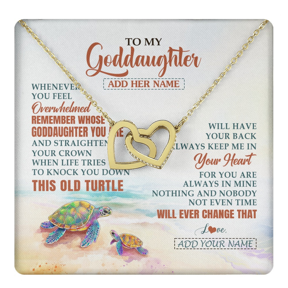 Personalized To My Goddaughter Gifts Necklace From Godmother Whenever Turtle Unique Birthday Gifts For Goddaughter Christmas Custom Gift Box Message Card