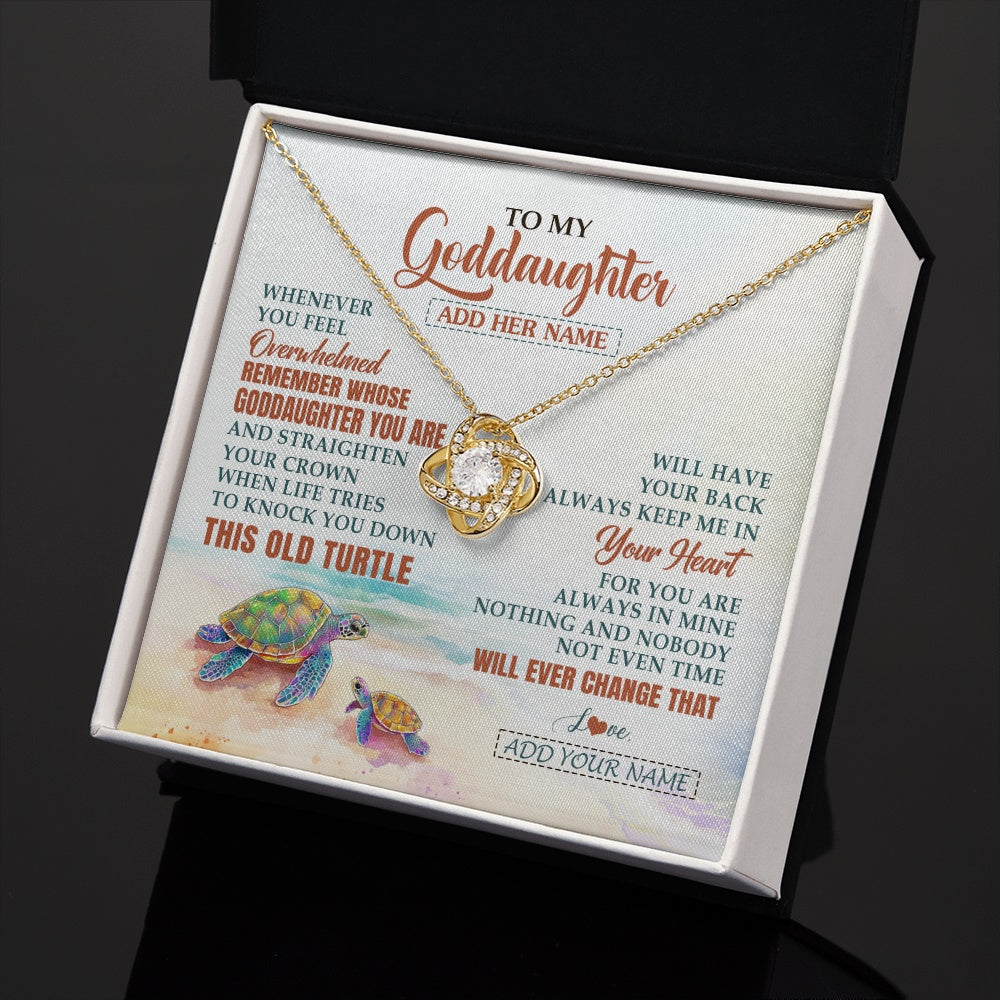 Personalized To My Goddaughter Gifts Necklace From Godmother Whenever Turtle Unique Birthday Gifts For Goddaughter Christmas Custom Gift Box Message Card