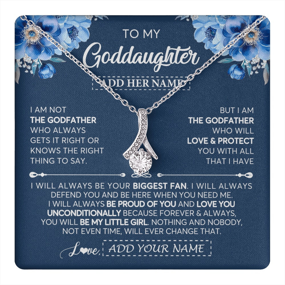 Personalized To My Goddaughter Necklace From Godfather Proud Of You Birthday Gifts For Goddaughter Jewelry Gifts Christmas Custom Gift Box Message Card