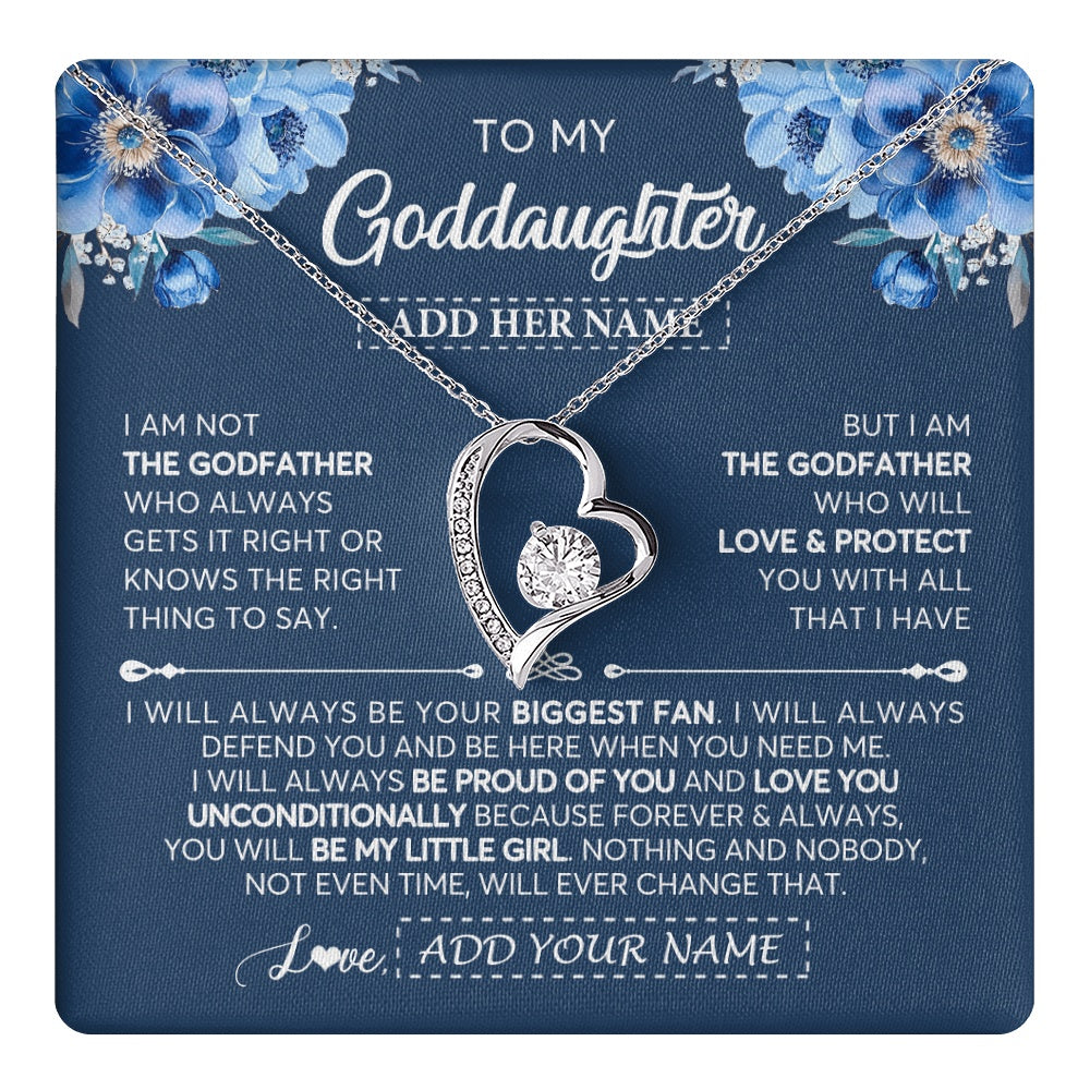 Personalized To My Goddaughter Necklace From Godfather Proud Of You Birthday Gifts For Goddaughter Jewelry Gifts Christmas Custom Gift Box Message Card