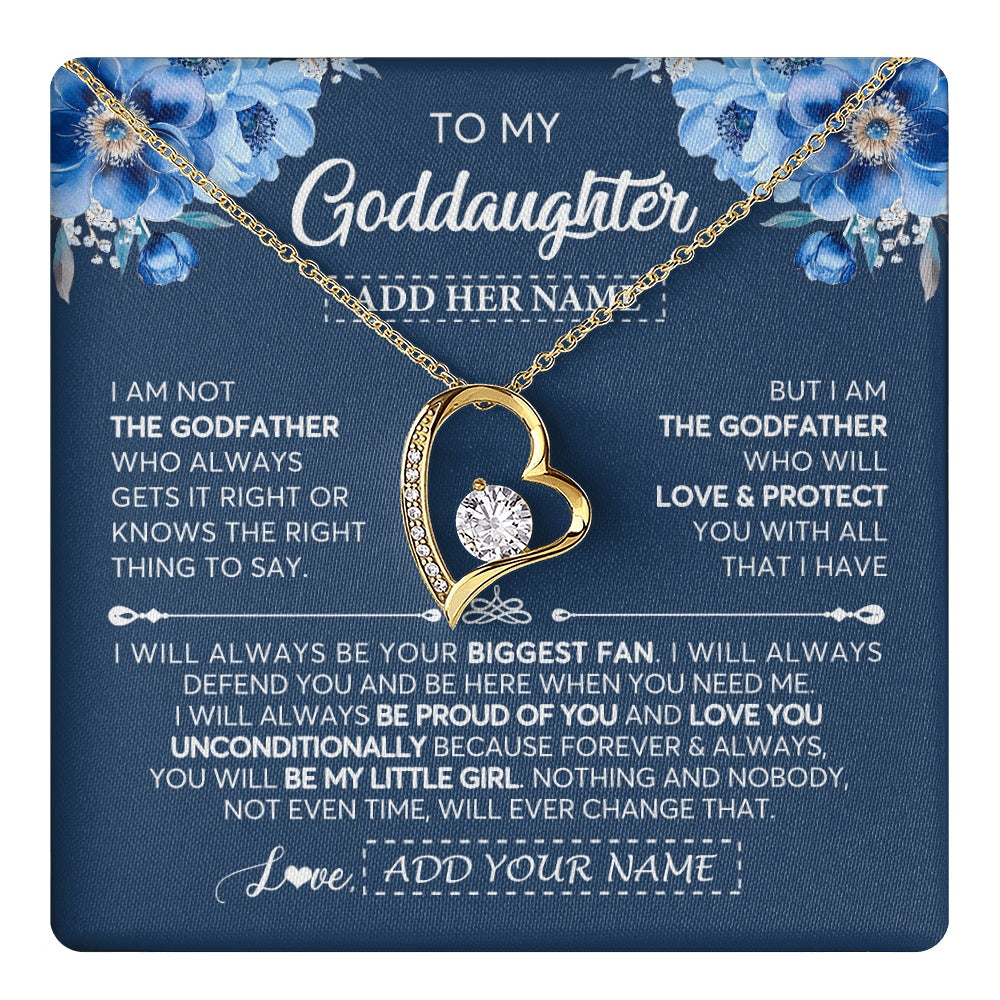 Personalized To My Goddaughter Necklace From Godfather Proud Of You Birthday Gifts For Goddaughter Jewelry Gifts Christmas Custom Gift Box Message Card