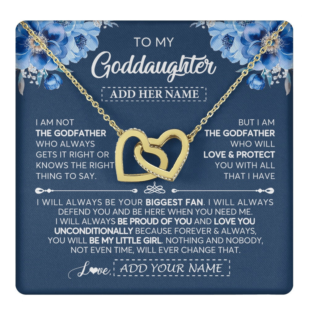 Personalized To My Goddaughter Necklace From Godfather Proud Of You Birthday Gifts For Goddaughter Jewelry Gifts Christmas Custom Gift Box Message Card