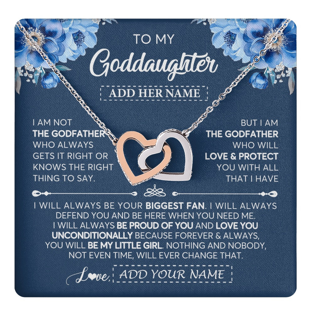 Personalized To My Goddaughter Necklace From Godfather Proud Of You Birthday Gifts For Goddaughter Jewelry Gifts Christmas Custom Gift Box Message Card