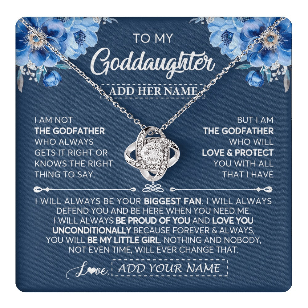 Personalized To My Goddaughter Necklace From Godfather Proud Of You Birthday Gifts For Goddaughter Jewelry Gifts Christmas Custom Gift Box Message Card