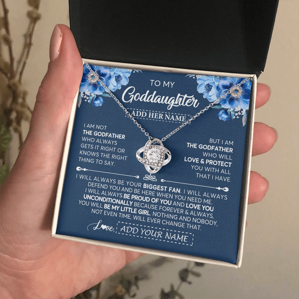 Personalized To My Goddaughter Necklace From Godfather Proud Of You Birthday Gifts For Goddaughter Jewelry Gifts Christmas Custom Gift Box Message Card