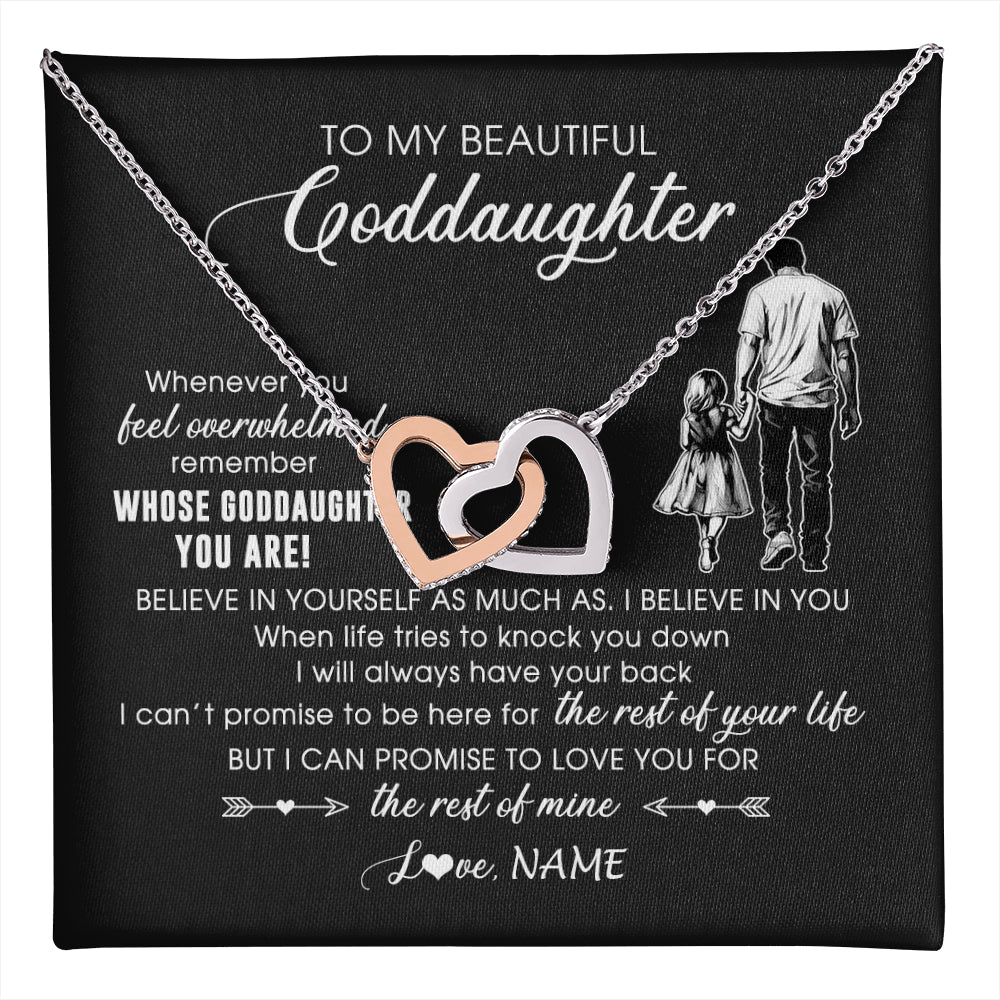 Personalized To My Goddaughter Necklace From Godfather Whenever You Feel Overwhelmed Goddaughter Jewelry Birthday Graduation Christmas Customized Message Card
