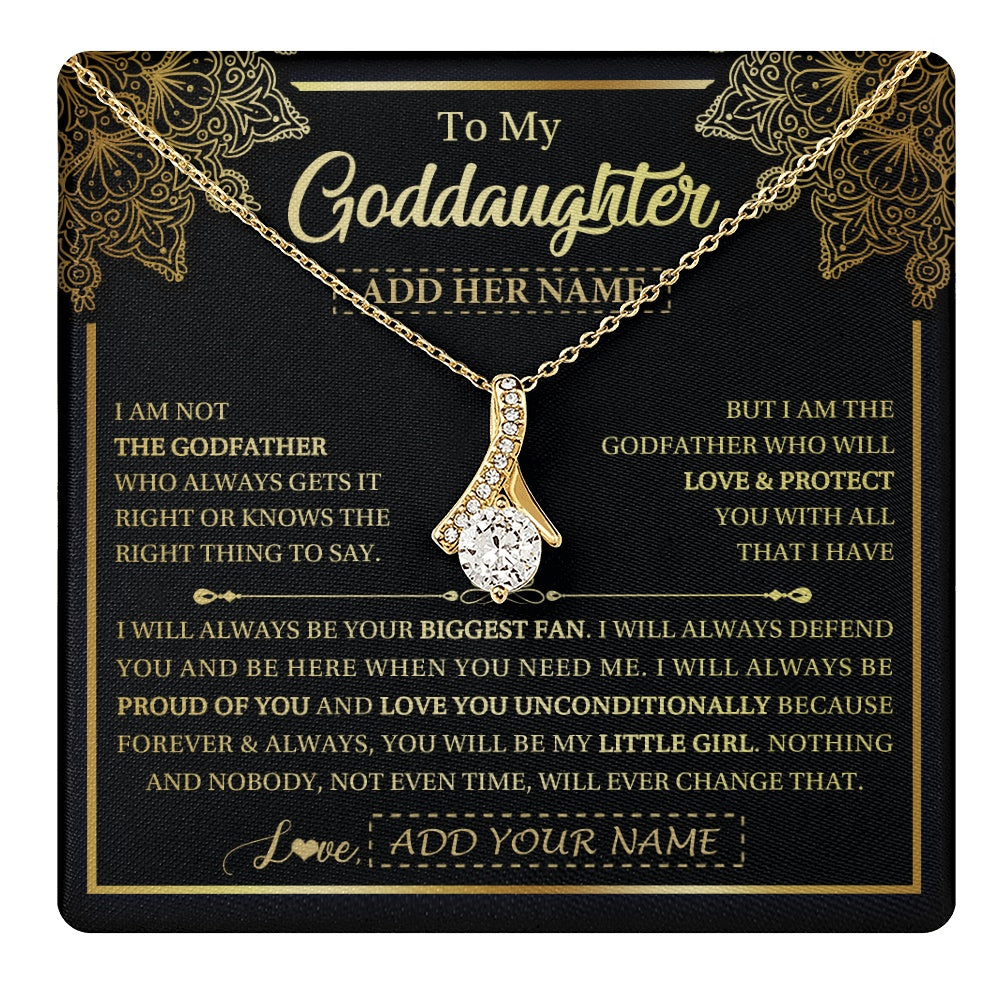 Personalized To My Goddaughter Necklace From Godfather Your Biggest Fan Birthday Gifts For Goddaughter Gifts Christmas Jewelry Custom Gift Box Message Card