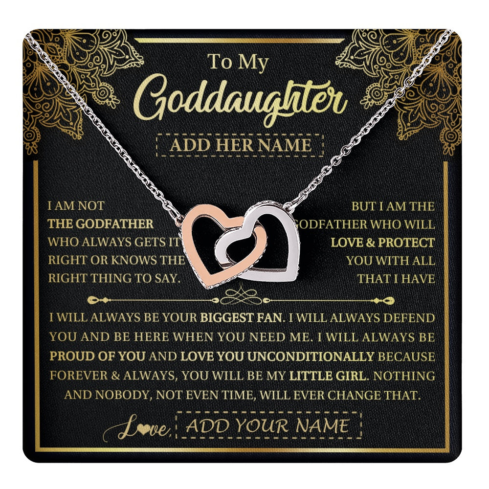 Personalized To My Goddaughter Necklace From Godfather Your Biggest Fan Birthday Gifts For Goddaughter Gifts Christmas Jewelry Custom Gift Box Message Card
