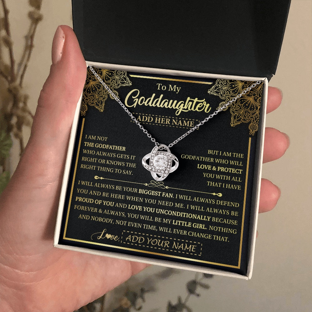 Personalized To My Goddaughter Necklace From Godfather Your Biggest Fan Birthday Gifts For Goddaughter Gifts Christmas Jewelry Custom Gift Box Message Card