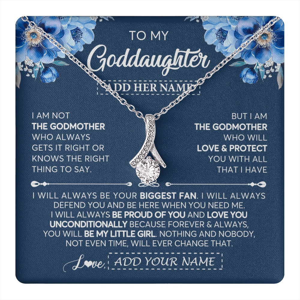Personalized To My Goddaughter Necklace From Godmother Proud Of You Birthday Gifts For Goddaughter Jewelry Gifts Christmas Custom Gift Box Message Card