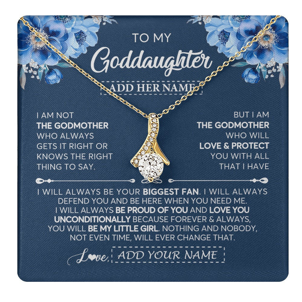 Personalized To My Goddaughter Necklace From Godmother Proud Of You Birthday Gifts For Goddaughter Jewelry Gifts Christmas Custom Gift Box Message Card
