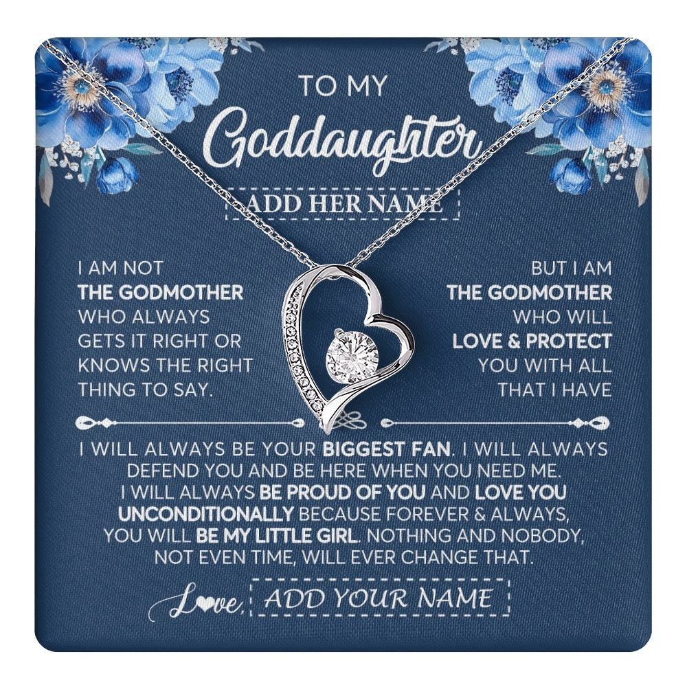 Personalized To My Goddaughter Necklace From Godmother Proud Of You Birthday Gifts For Goddaughter Jewelry Gifts Christmas Custom Gift Box Message Card