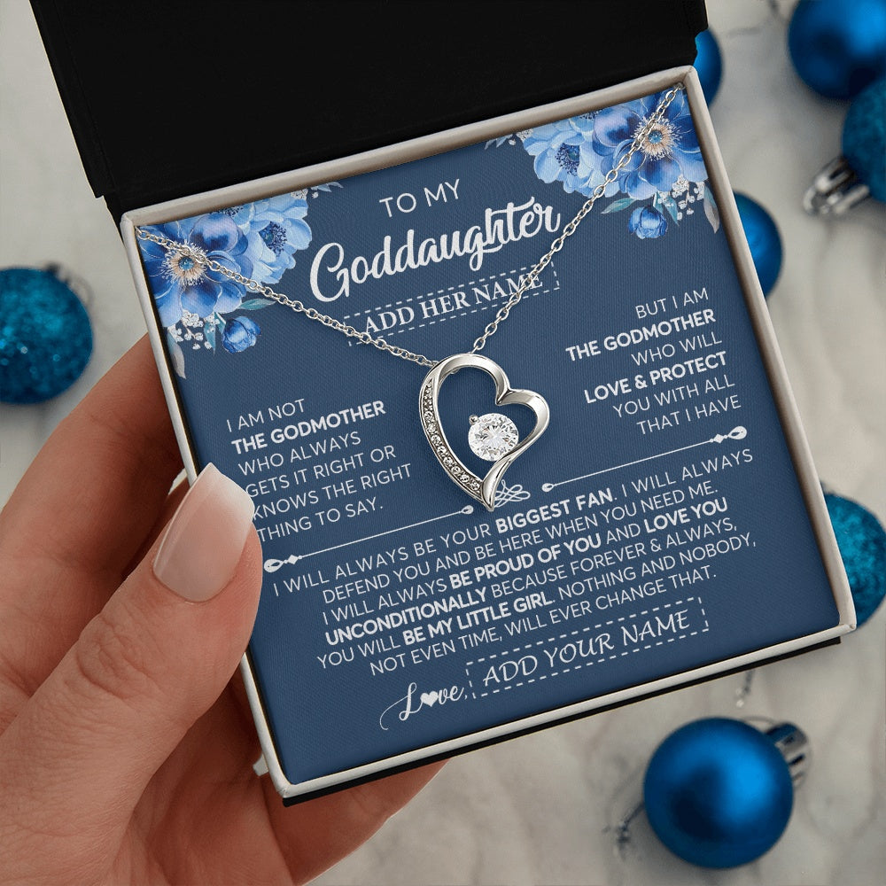 Personalized To My Goddaughter Necklace From Godmother Proud Of You Birthday Gifts For Goddaughter Jewelry Gifts Christmas Custom Gift Box Message Card