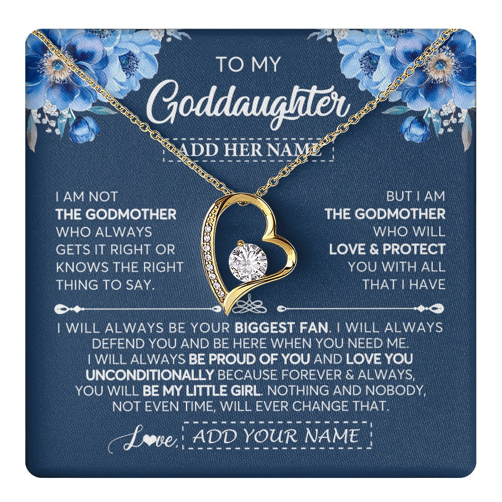 Personalized To My Goddaughter Necklace From Godmother Proud Of You Birthday Gifts For Goddaughter Jewelry Gifts Christmas Custom Gift Box Message Card
