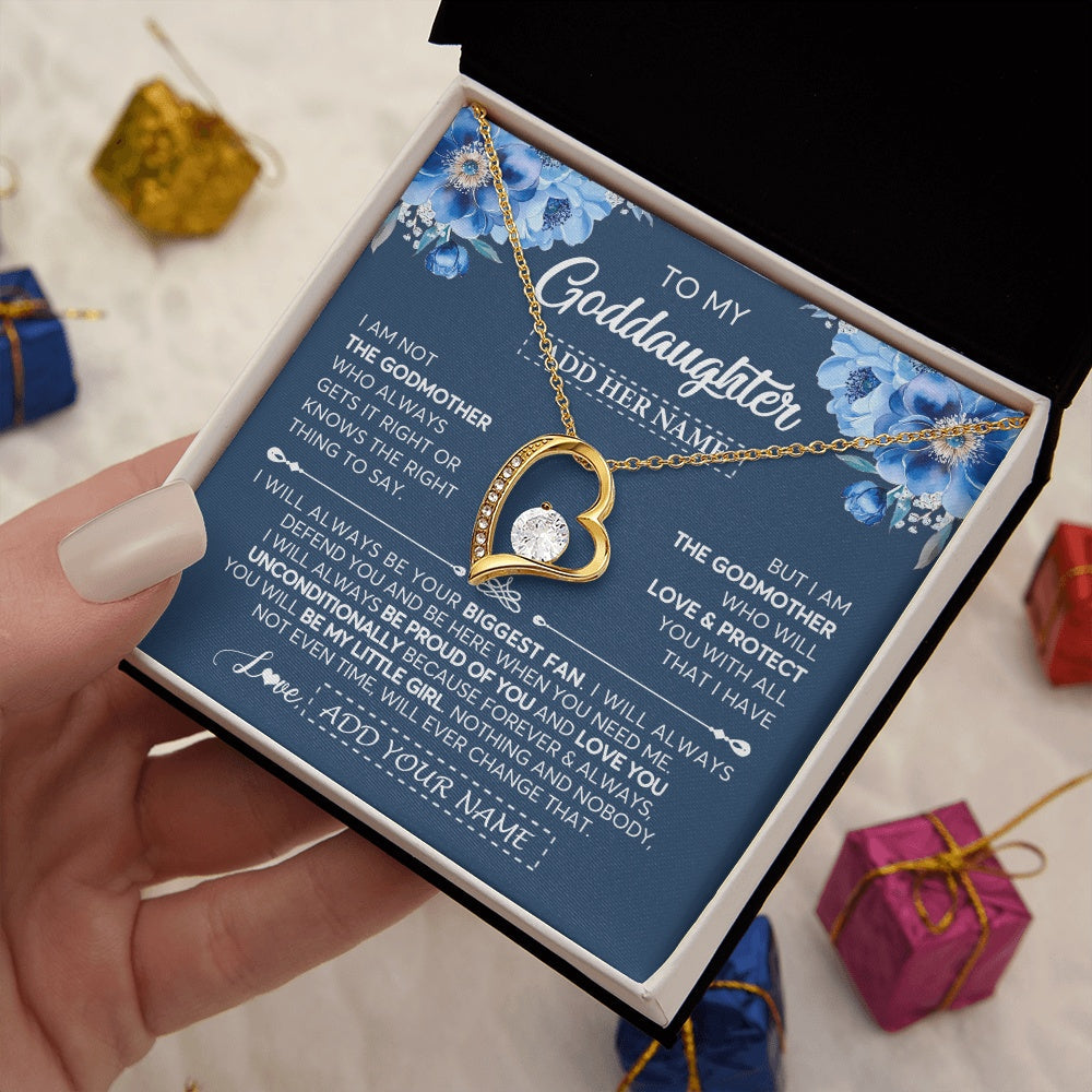 Personalized To My Goddaughter Necklace From Godmother Proud Of You Birthday Gifts For Goddaughter Jewelry Gifts Christmas Custom Gift Box Message Card