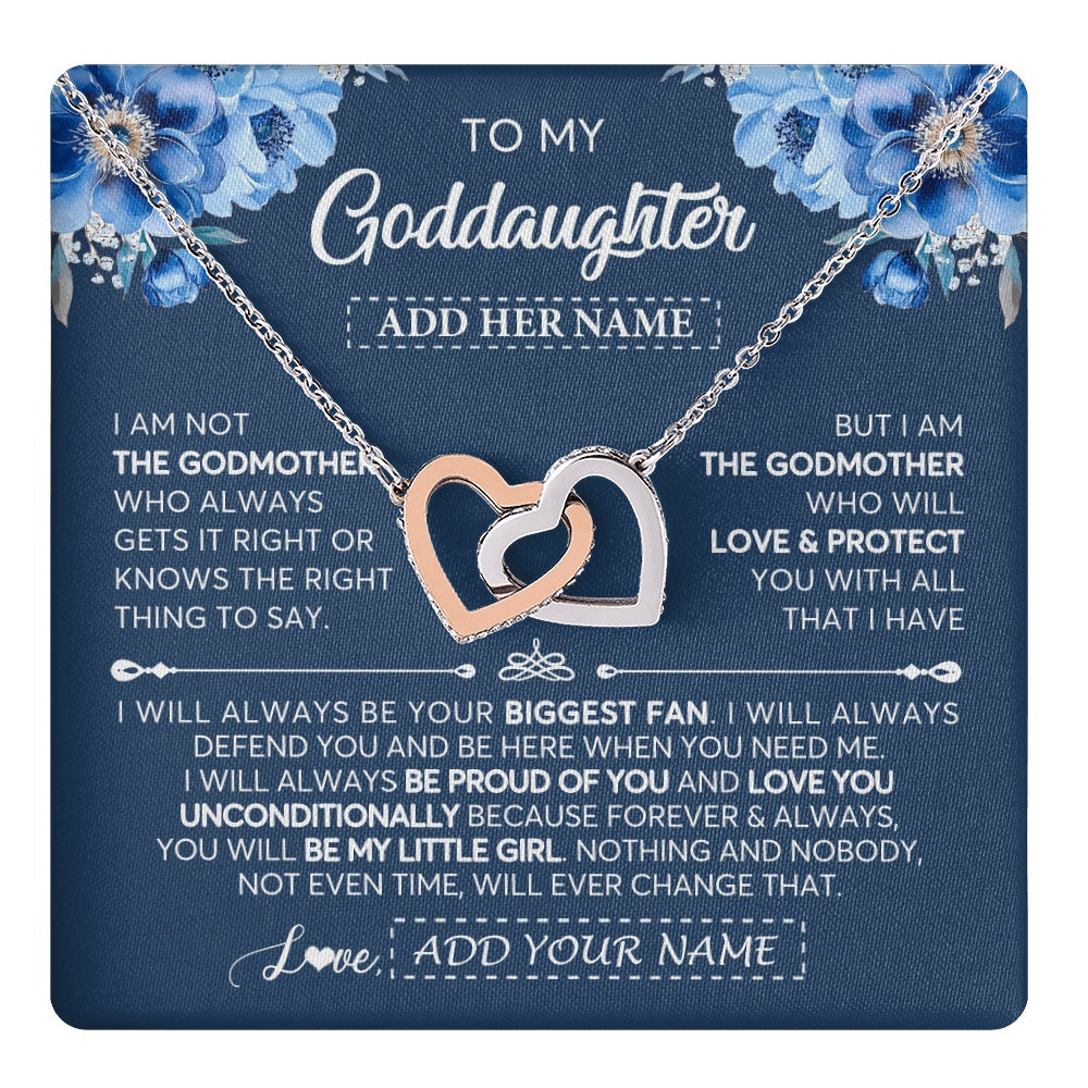 Personalized To My Goddaughter Necklace From Godmother Proud Of You Birthday Gifts For Goddaughter Jewelry Gifts Christmas Custom Gift Box Message Card