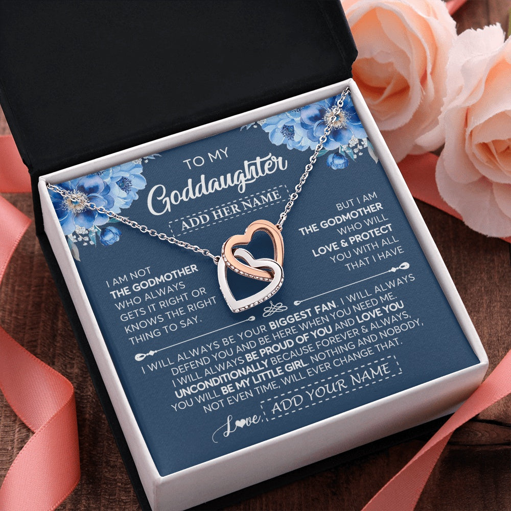 Personalized To My Goddaughter Necklace From Godmother Proud Of You Birthday Gifts For Goddaughter Jewelry Gifts Christmas Custom Gift Box Message Card