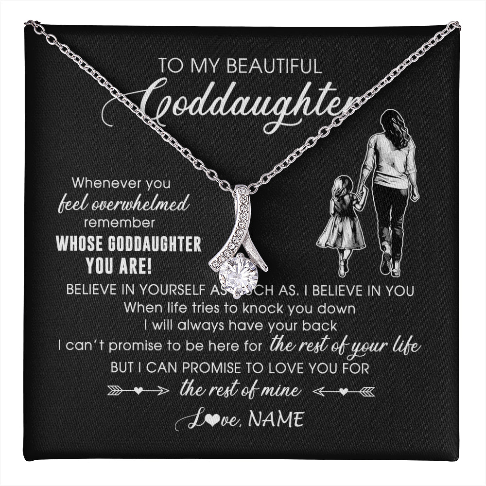 Personalized To My Goddaughter Necklace From Godmother Whenever You Feel Overwhelmed Goddaughter Jewelry Birthday Graduation Christmas Customized Message Card