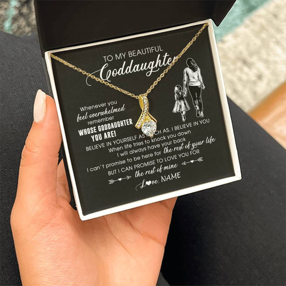 Personalized To My Goddaughter Necklace From Godmother Whenever You Feel Overwhelmed Goddaughter Jewelry Birthday Graduation Christmas Customized Message Card