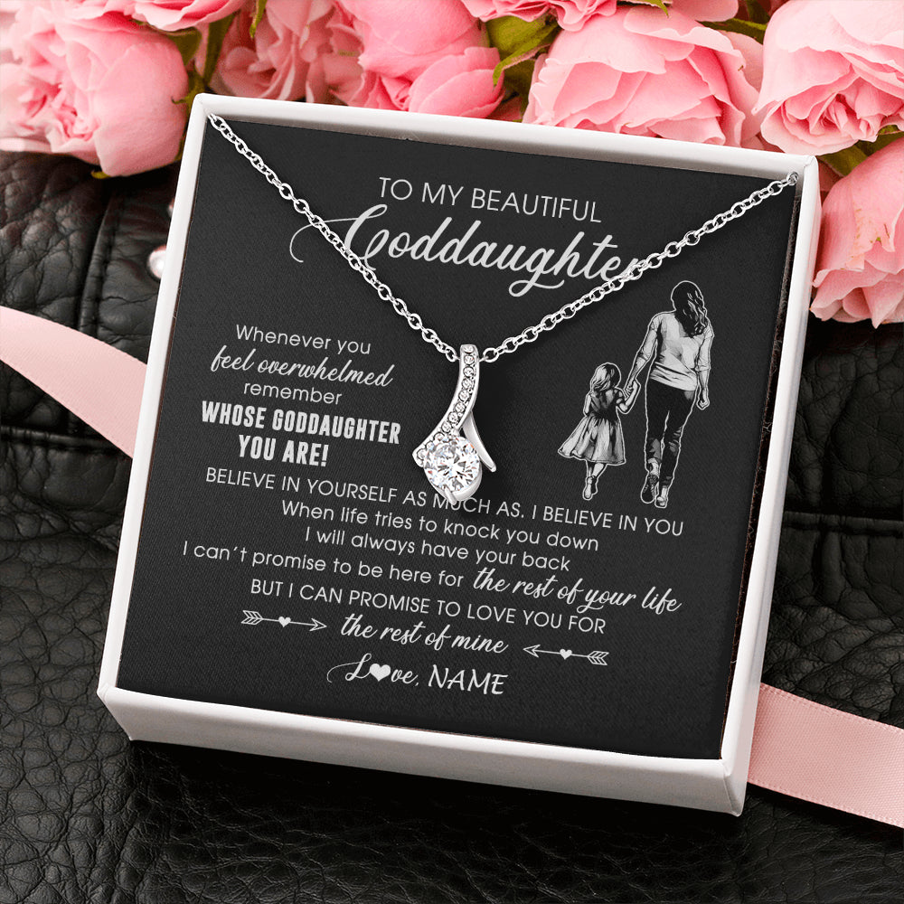 Personalized To My Goddaughter Necklace From Godmother Whenever You Feel Overwhelmed Goddaughter Jewelry Birthday Graduation Christmas Customized Message Card